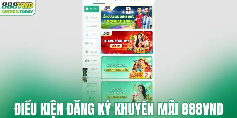 Điều kiện đăng ký khuyến mãi 888VND
