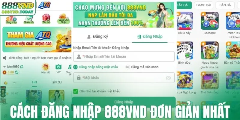 Cách đăng nhập 888VND đơn giản nhất