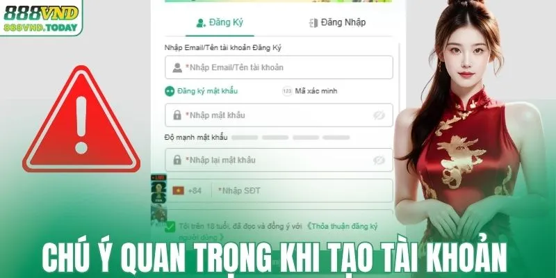 Chú ý quan trọng khi tạo tài khoản cho người mới