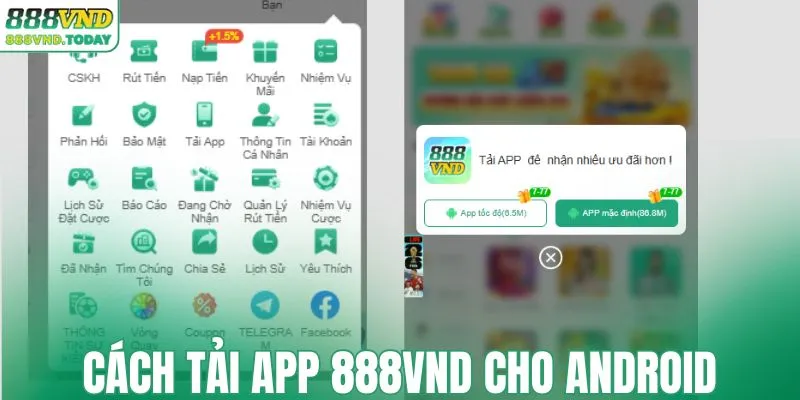 Hướng dẫn cách tải app 888VND cho Android